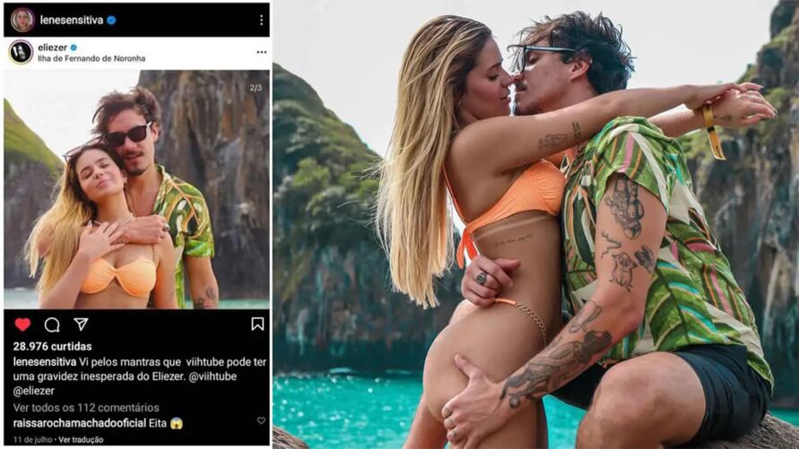 Lene Sensitiva previu gravidez da ex BBB Viih Tube dois meses atrás